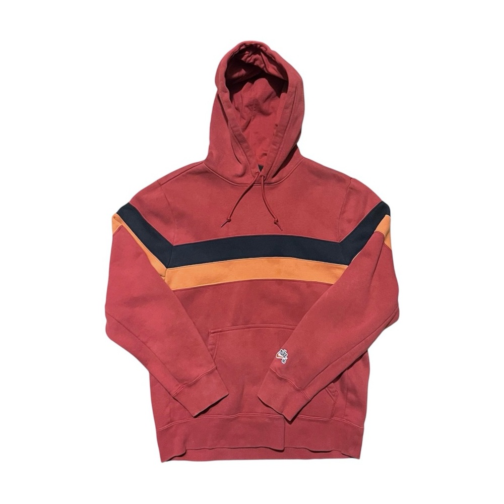 Nike SB Striped Hoodie (Team Crimson/Obsidian/Cinder Orange)